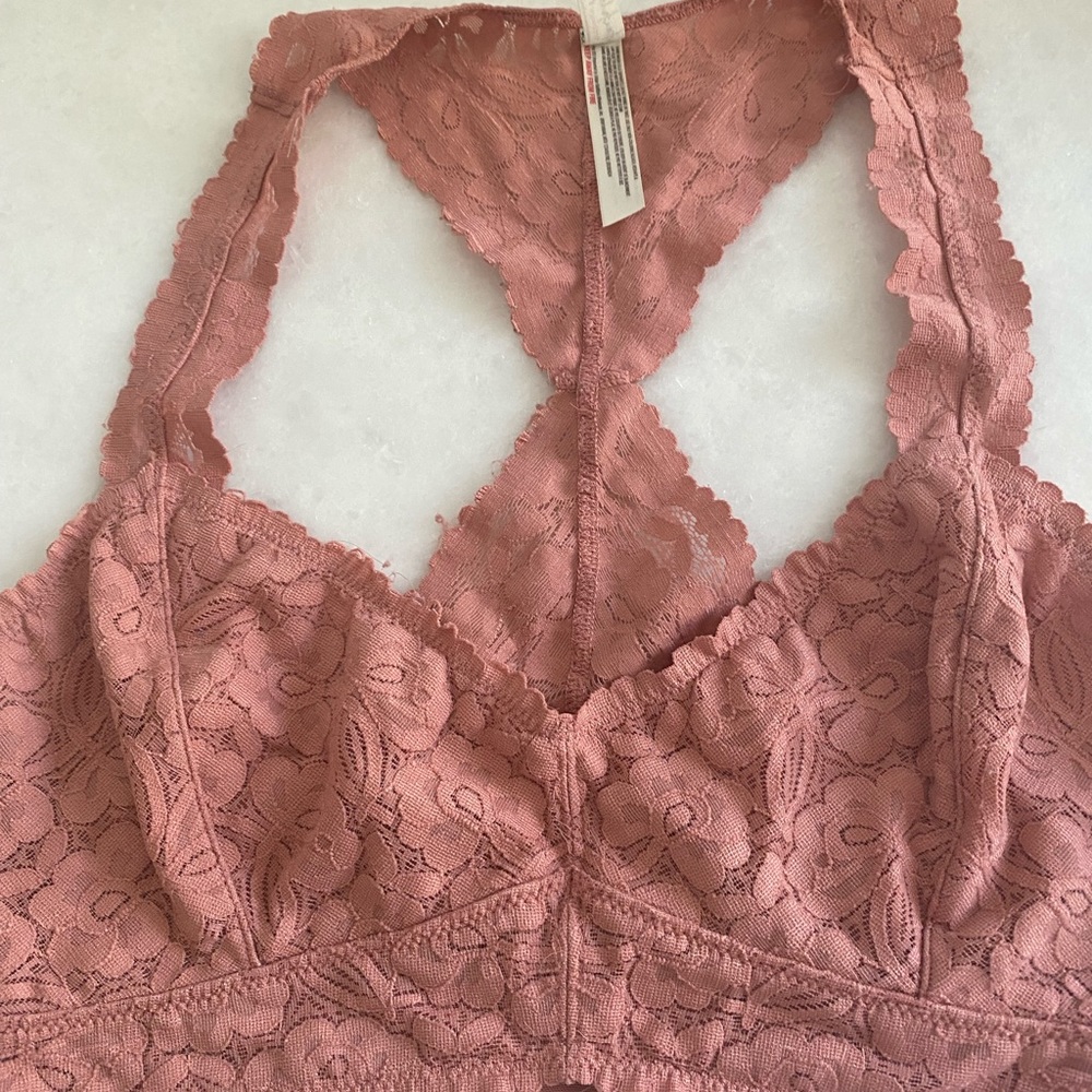 Free People Pink Lace Braclette